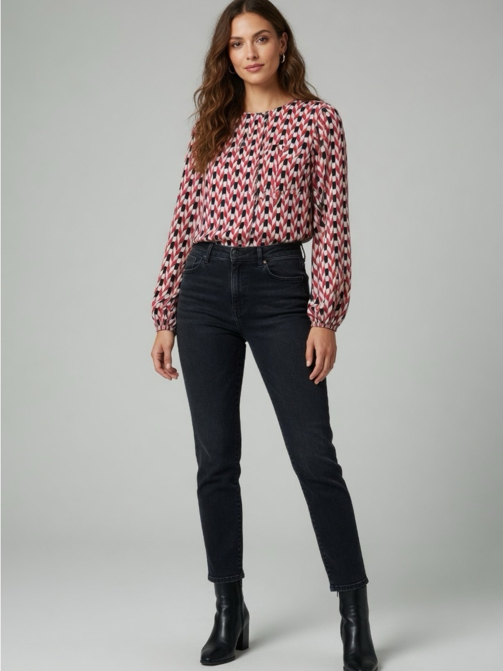 Investments Multicolor Geometric Blouse